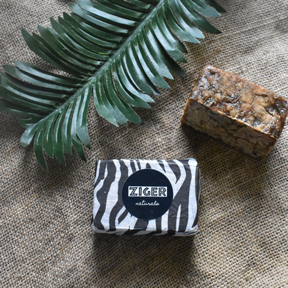 Ziger Naturals' Raw African Black Soap 4 oz. Bar